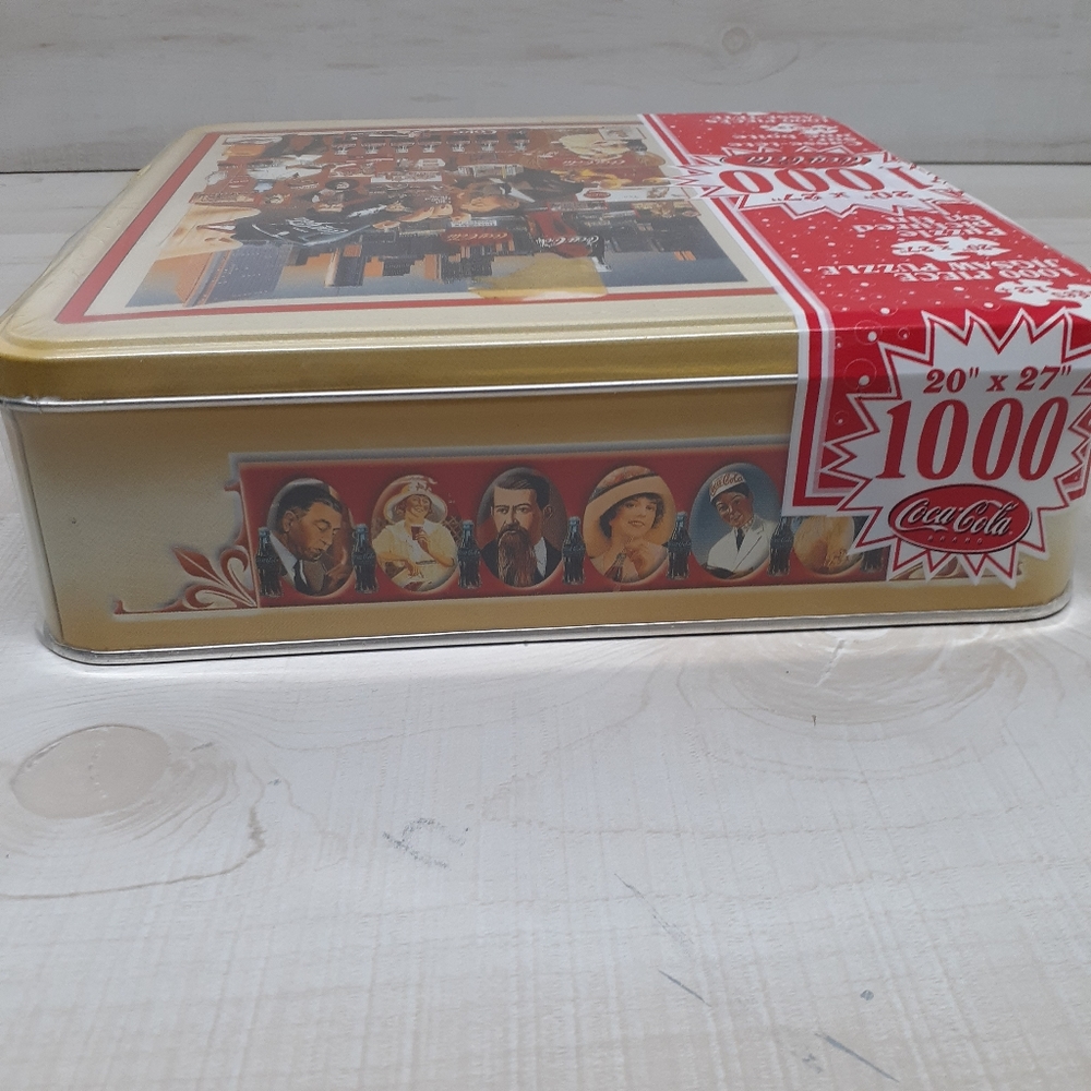 NOS Coca Cola Tin Box 1000 Piece 20 x 27 Puzzle In Collectors Tin - Picture 7 of 8